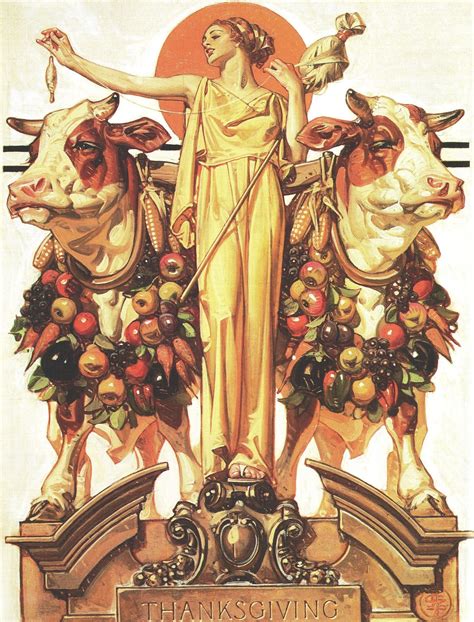 JC Leyendecker "Goddess Diana -- Thanksgiving" Saturday Evening Post cover art November 23, 1929 ...