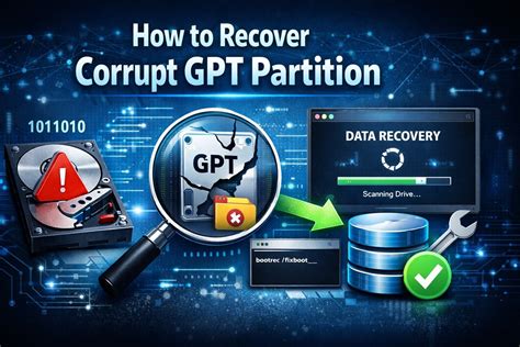 How to rebuild corrupted GPT partition tables step by step.
