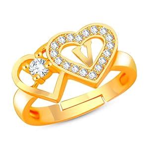 MEENAZ V Rings for Women Girls Couple girlfriend Wife lovers Valentine ...