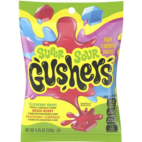 Fruit Gushers™ Gluten Free Fruit Snacks Super Sour Berry (8 ct) 4.25 oz