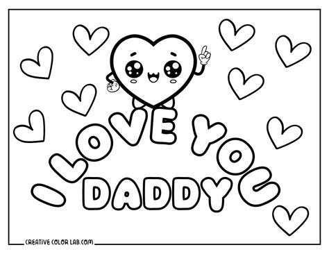 Printable I Love My Daddy Coloring Pages [2025]