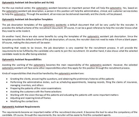 Image result for Optometric Assistant