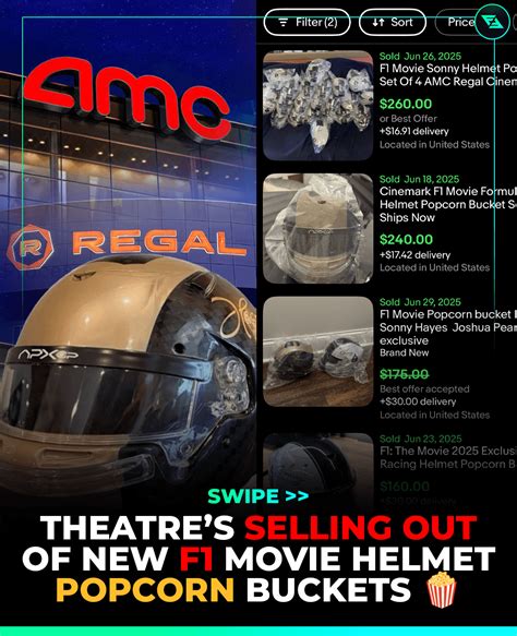 🏁 F1 Movie Racing Helmet Popcorn Bucket: A $20 Theater Grab Turning ...