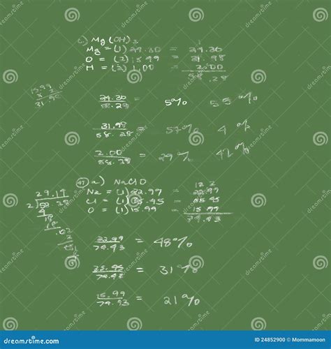 Chemical Math Formula on Chalk Board Stock Illustration - Illustration ...