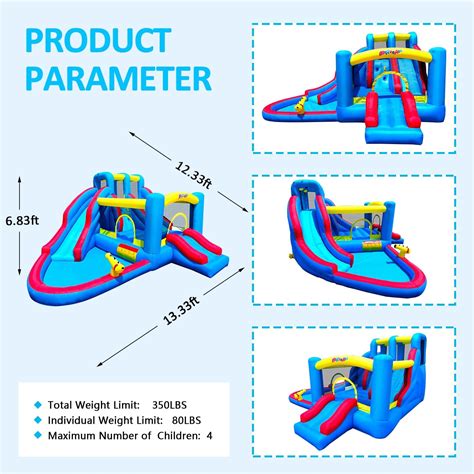 MIRUNAIR Inflatable Water Slide, Blow Up Bounce House Include India | Ubuy
