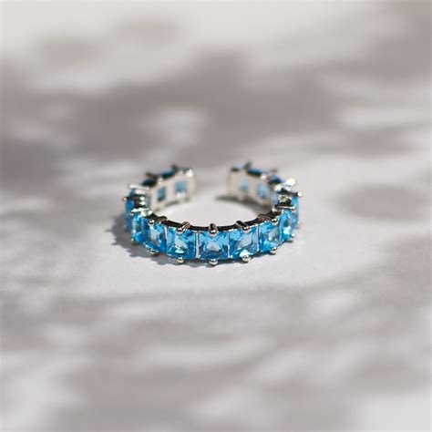 Cyan Tennis Ring | Salty – Salty Accessories