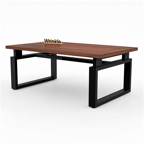Nova Metal Coffee Table ( With Walnut Finished Top in Sheesham Wood ...