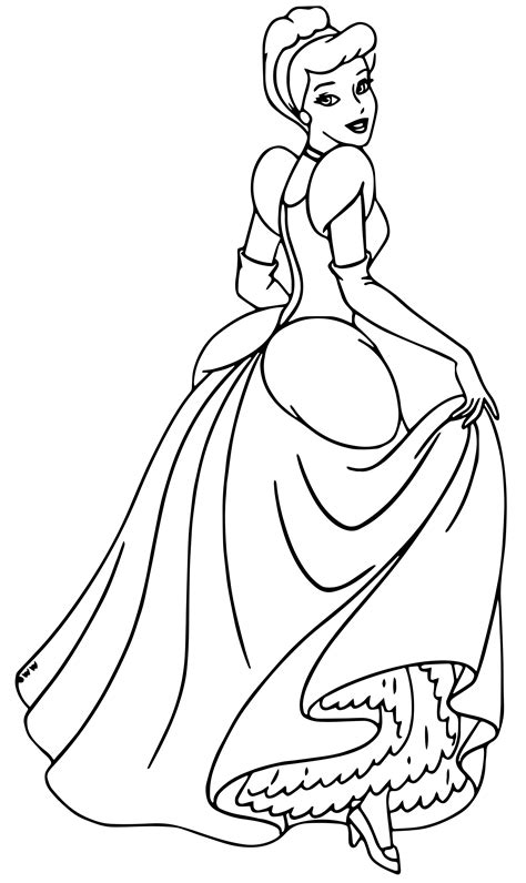 Cinderella Happy Birthday Coloring Page