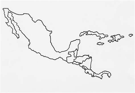 Blank Central America Map