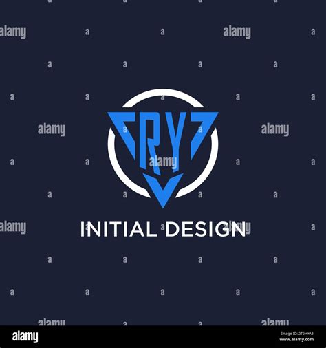 RY monogram logo with triangle shape and circle design vector Stock Vector Image & Art - Alamy