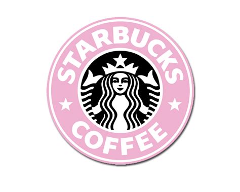 Starbucks Light Pink Logo Sticker Light Pink Starbucks Vinyl - Etsy