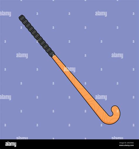grass hockey stick icon vector. Wooden field hockey vector illustration ...