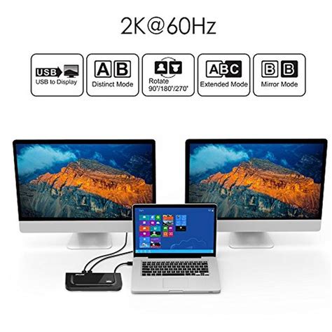 WAVLINK Universal Docking Station | USB 3.0 and USB C Dual Video ...