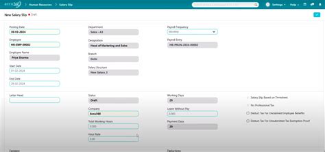 Salary Slips | ACCU360 Documentation