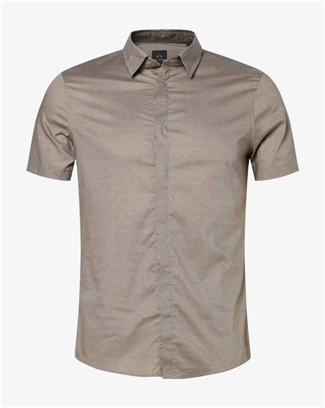 Men Brown Logo Execution Slim Fit Casual Shirts