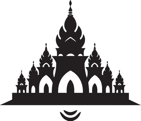 Monochrome majesty indian temple designethereal temple structure in ...