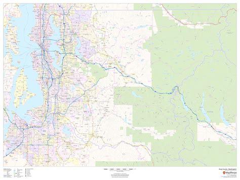King County, Washington Wall Map