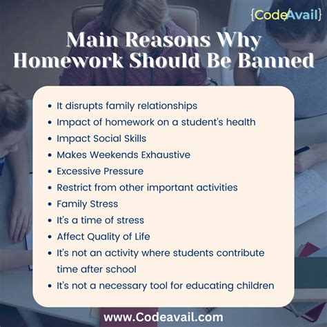 Main Reasons Why Homework Should Be Banned : r/StatisticsZone
