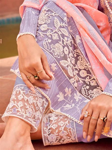 Embroidered Green Cotton Unstitched Suit Dress Material – Stilento