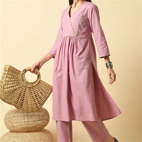 Buy Mauve Kurtas Set online in India – SEEDS OF FUSION