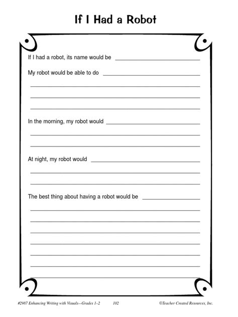 The Robot Writing Activity Worksheet 的图像结果