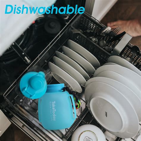 TakeToday Botellas de agua plegables de 40 onzas con popote, botella de ...