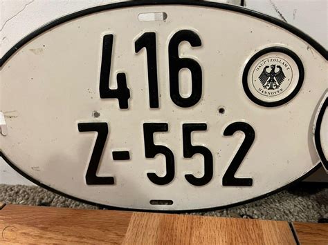 Antique German License Plates from Hannover | #4094830396