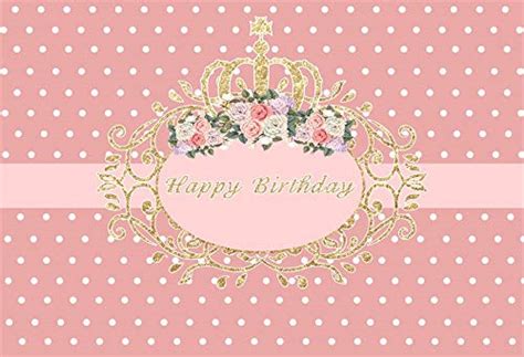 Baocicco Happy Birthday Backdrop 8x6.5ft Happy Birthday Gold Characters ...