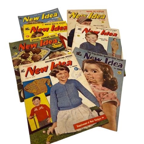 7x Vintage 1956 New Idea Magazines