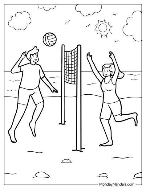 18 Volleyball Coloring Pages (Free PDF Printables)