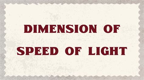 Time Of Light Speed at Stacy Fye blog