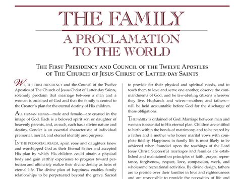 Guest opinion: At 25, The Family proclamation looks prophetic in ...