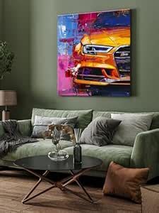 999STORE Classic Car in Clouds Canvas-Wrapped Painting 36X36 - Surreal ...
