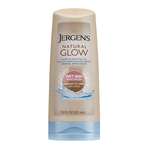 Jergens Natural Glow Wet Skin Moisturizer Self Tanner for Medium to Tan ...