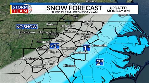Coastal North Carolina to get snow: Wilmington, Outer Banks in path