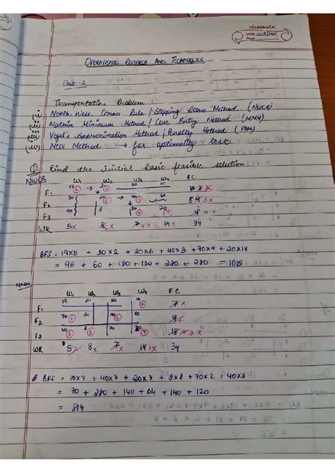 Operational Research Techniques: Unit 2 Transportation Problem (ORT 101 ...