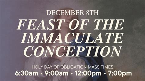 Immaculate Conception Masses – St. Ann