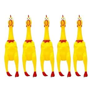 Buy emily pets 5 Pack Rubber Chicken Dog Toy Screaming Chicken Toys ...