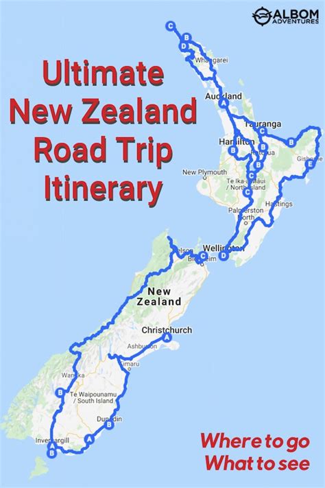 New Zealand Travel Map 的图像结果