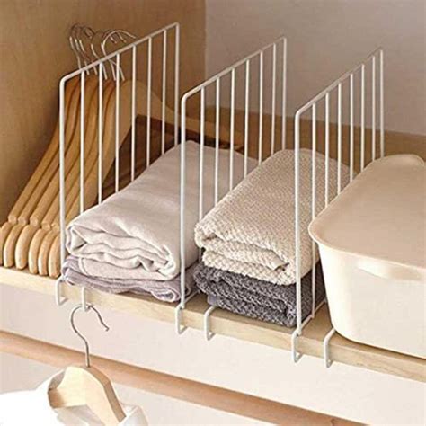 Heartyhome Metal Free Standing Wardrobe Bedroom Shelves Divider ...