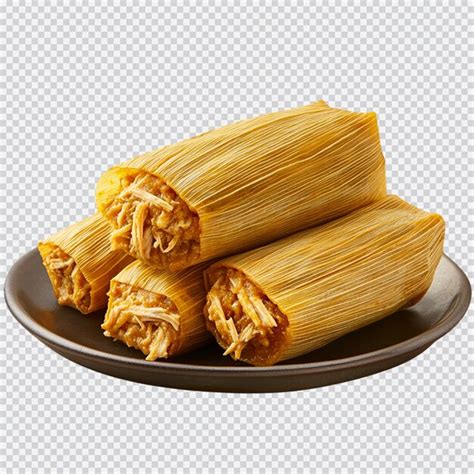 Mexican tamale tamales of corn leaves isolated on transparent ...