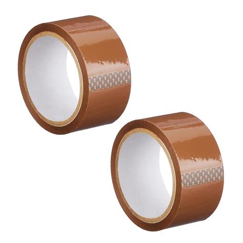 TRENDIKRAFT 2 inch X 65 meter Pack of 2 Brown BOPP Packing Cello Tape ...