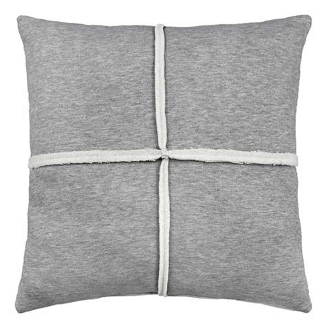 Grey Jersey Throw Pillow, 18"