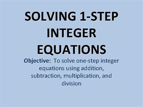 Image result for One Step Integer Expression