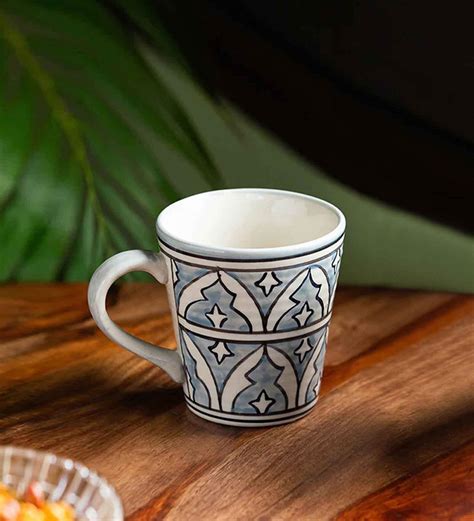 Buy Arabian Nights Hand-Painted 240 ml Ceramic Microwave Safe Coffee ...