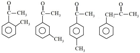 A carbonyl compound of formula C9H10O(A) , which is a benzene ...