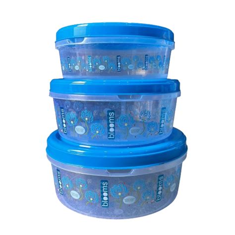 3771 Food Saver 3PCs Round Printed Plastic Container Set – Amd-Deodap