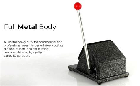 Dotpot Heavy Duty PVC ID Card Die Cutter Full Metal Body Round Corner ...