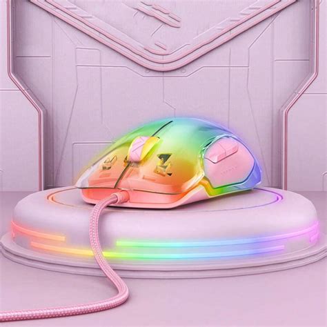 ONIKUMA CW925 Pink Esports Gaming Mouse USB Gaming Mouse RGB LED Color ...