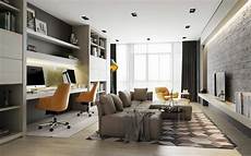 Office In Living Room Ideas by 26 Living Rooms That Put A Unique Spin On What Modern Means Office In Living Room Ideas